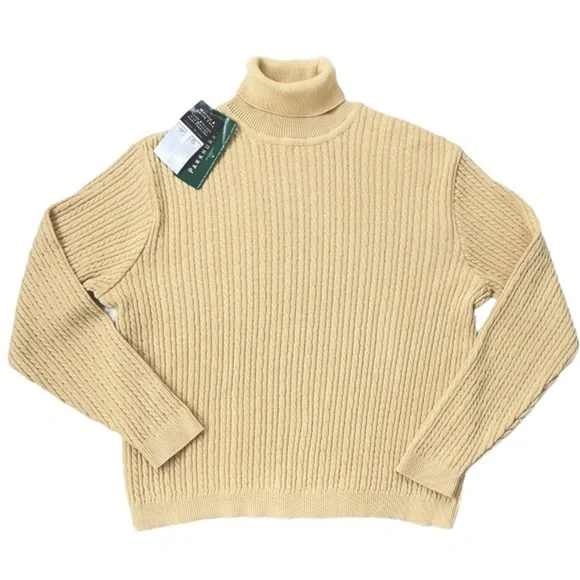 Parkhurst 100% Cotton Turtleneck Sweater, Cornstalk Yellow, Women’s XL - Picture 4 of 9